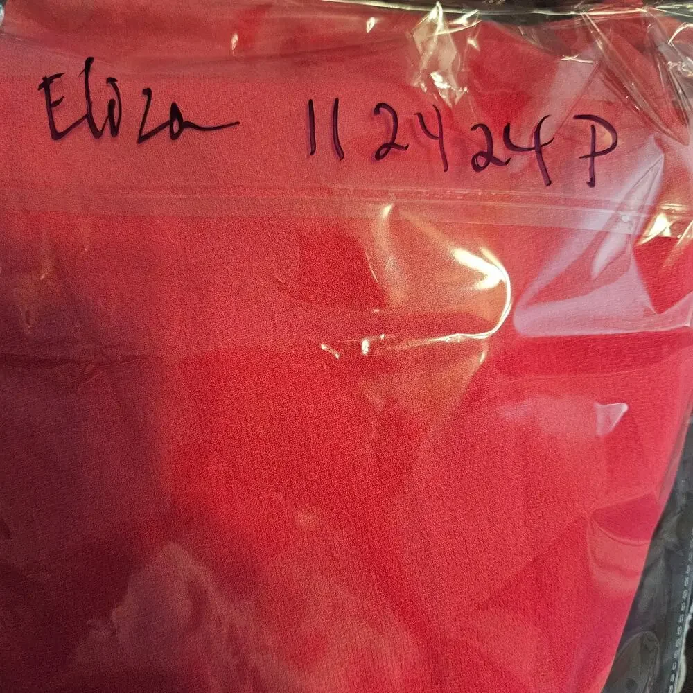 NWOT Eliza J Jumpsuit Hot Pink Faux Wrap Crop Wide Leg Sz 2 - Picture 16 of 16